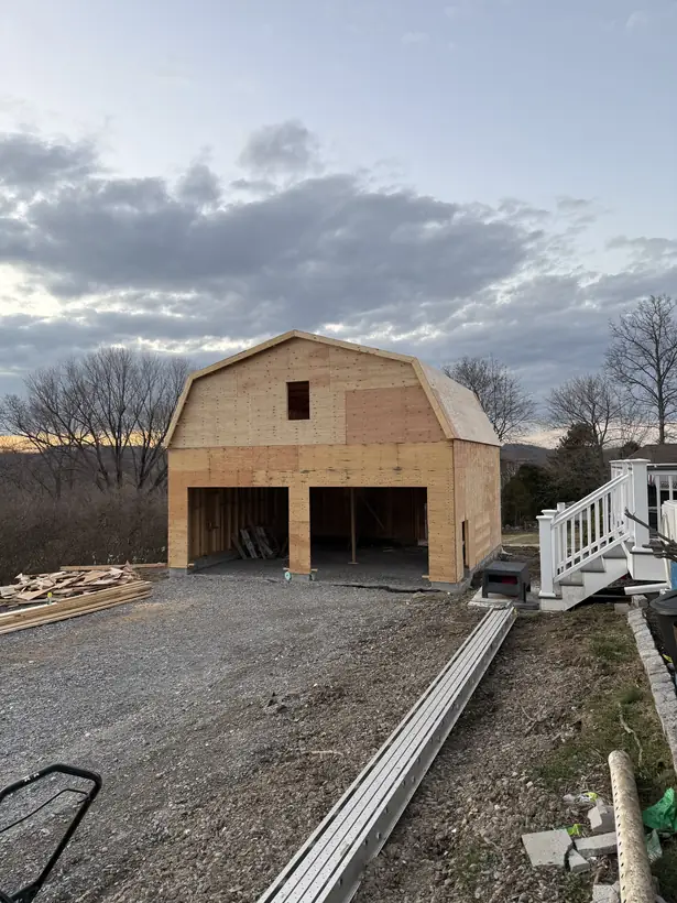 Garage and metal building project by White Oak Landscaping and Stoneworks, Dutchess County NY