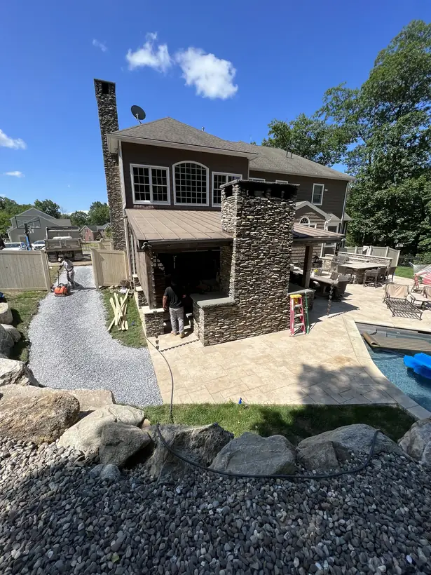 Paver and stone hardscape work by White Oak Landscaping and Stoneworks, Dutchess County NY