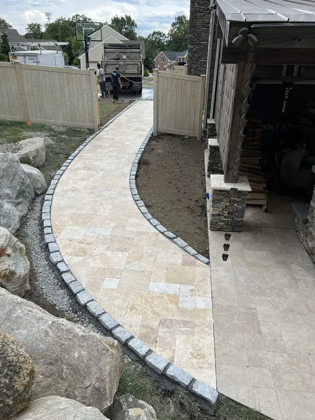 Paver and stone hardscape work by White Oak Landscaping and Stoneworks, Dutchess County NY