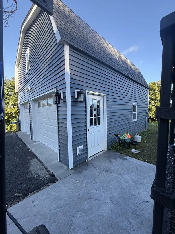 Garage and metal building project by White Oak Landscaping and Stoneworks, Dutchess County NY