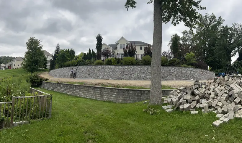Paver and stone hardscape work by White Oak Landscaping and Stoneworks, Dutchess County NY