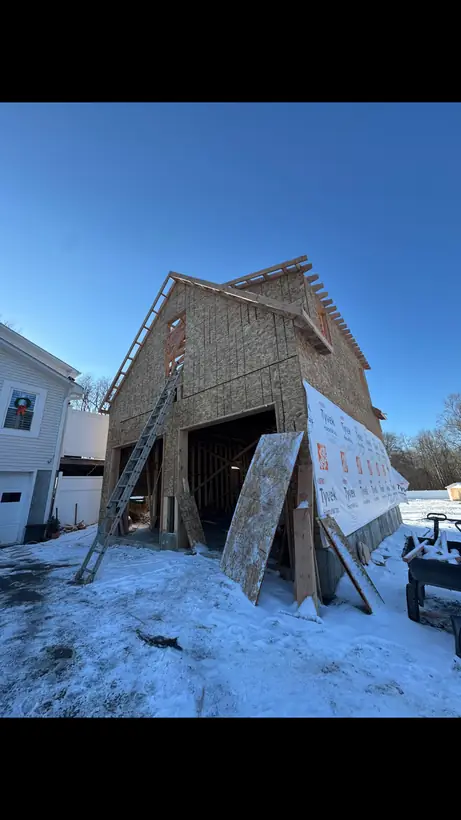 Garage and metal building project by White Oak Landscaping and Stoneworks, Dutchess County NY